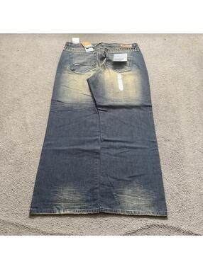 Vintage Y2K Deadstock Akademiks Baggy Jeans with a crazy fade and design